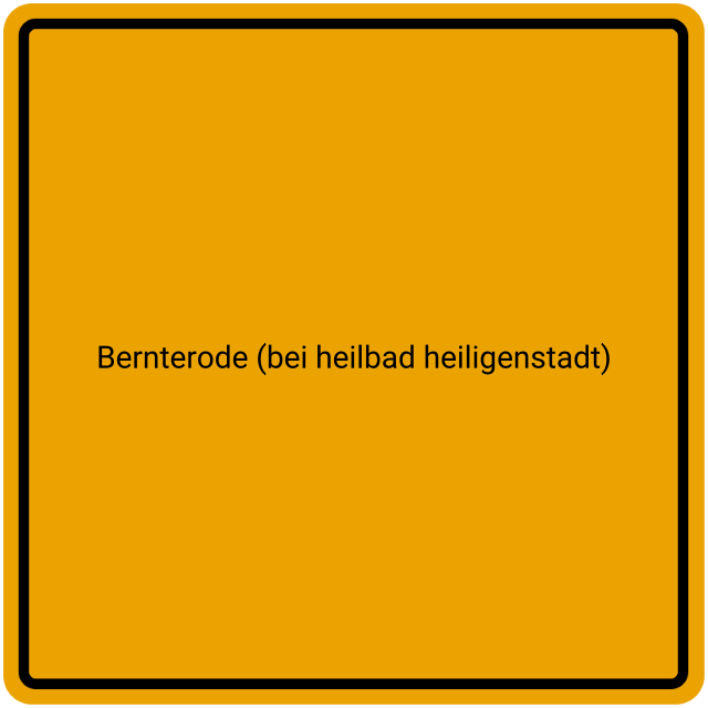 Meldebestätigung Bernterode (bei Heilbad Heiligenstadt)